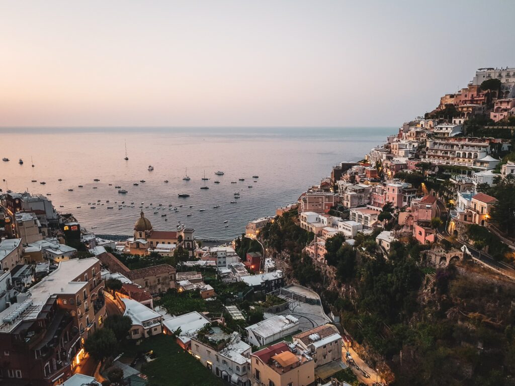 Sunset on the Amalfi Coast.